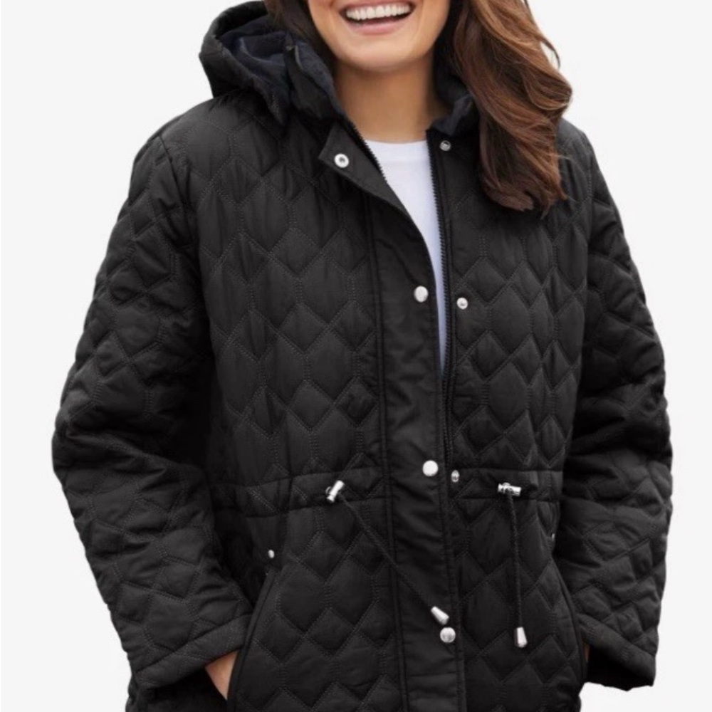 Sporto Women's Black Quilted Puffer Jacket